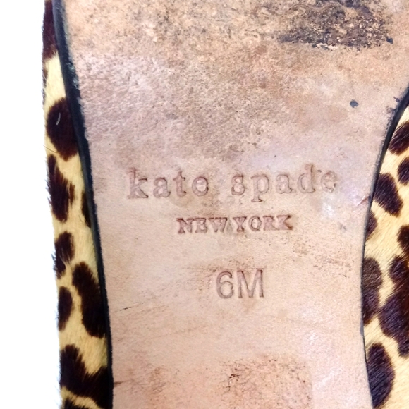 Kate Spade New York Sadie Calf Hair Leopard Flats Size 6 - Picture 9 of 10